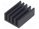 Heatsink: extruded; grilled; black; L: 25mm; W: 19mm; H: 10mm