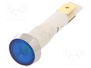 Indicator: LED; flat; 24VDC; 24VAC; Cutout: Ø10mm; plastic