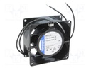 Fan: AC; axial; 115VAC; 80x80x38mm; 61m3/h; 34dBA; slide bearing