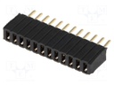 Socket; pin strips; female; PIN: 12; straight; 1.27mm; THT; 1x12