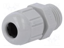 Cable gland; PG7; IP68; Mat: polyamide; light grey