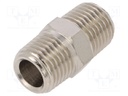 Nipple; straight; G 1/4"; Mat: nickel plated brass; 300°C