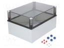 Enclosure: multipurpose; X: 300mm; Y: 400mm; Z: 230mm; QUICK; grey