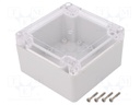 Enclosure: multipurpose; X: 105mm; Y: 105mm; Z: 60mm; ZP; ABS; gasket