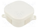 Enclosure: junction box; X: 92mm; Y: 92mm; Z: 44mm; IP54; white