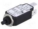 Circuit breaker; Urated: 240VAC; 48VDC; 12A; SPST; Poles: 1; screw