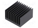 Heatsink: extruded; grilled; black; L: 32.5mm; W: 32.5mm; H: 19.5mm