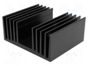 Heatsink: extruded; grilled; black; L: 100mm; W: 120mm; H: 50mm; screw