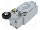 Limit switch; lever R 30mm, plastic roller Ø22mm; NO + NC; 10A