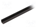 Profiles for LED modules; surface; black; L: 1m; aluminium