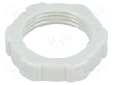 Nut; PG13,5; polystyrene; D: 6mm; Spanner: 27mm; light grey