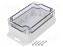 Enclosure: multipurpose; X: 70mm; Y: 105mm; Z: 40mm; polycarbonate