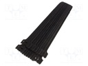 Velcro tie; L: 310mm; W: 16mm; black; 20pcs; Ømax: 85mm