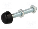 Clamping bolt; Thread: M6; Base dia: 12mm; Kind of tip: rounded