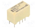 Relay: electromagnetic; DPDT; Ucoil: 5VDC; 0.5A/125VAC; 2A/30VDC