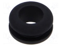 Grommet; black; UL94HB; TPR