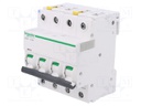 Circuit breaker; 400VAC; Inom: 25A; Poles: 3+N; DIN; Charact: C; 6kA