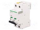 Circuit breaker; 400VAC; Inom: 2A; Poles: 2; DIN; Charact: C; 6kA