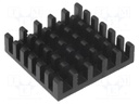 Heatsink: extruded; black; L: 23mm; W: 23mm; H: 6mm; aluminium