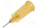 Dispensing Tip, Needle, Stainless Steel, TE Series, Orange, 0.25 ", 50 Pack