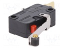 Microswitch SNAP ACTION; with lever (with roller); SPST-NO