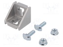 Angle bracket; for profiles; Width of the groove: 10mm; W: 43mm