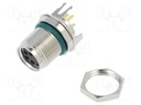 Connector: M8; female; PIN: 4; straight; on PCBs; socket; 4A; 30V