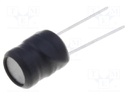 Inductor: wire; THT; 1.8mH; 400mA; 3.66Ω; ±10%; Ø9.5x11.5mm