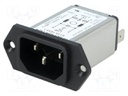 Connector: AC supply; socket; male; 15A; 250VAC; IEC 60320; 0.1mH