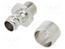 Straight terminal connector; ØBraid : 14mm; brass; -55÷260°C