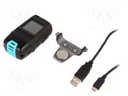 Logger: temperature and humidity; LCD; -30÷80°C; 0÷100%RH; ±3%