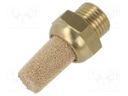 Sound suppression silencer; Thread: G 1/8"; sintered bronze