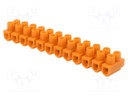 Terminal block; screw terminal; 4mm2; 32A; ways: 12; terminals: 24