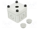 Enclosure: for remote controller; X: 65mm; Y: 65mm; Z: 57mm; grey