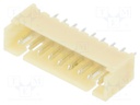 Socket; wire-board; male; 1.25mm; PIN: 9; THT; 125V; 1A; tinned