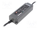 Power supply: switched-mode; for LED strips; 60W; 24VDC; 2.5A