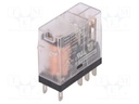 Relay: electromagnetic; DPDT; Ucoil: 230VAC; 5A/250VAC; 5A/30VDC