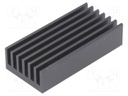 Heatsink: extruded; grilled; black; L: 50mm; W: 24.2mm; H: 12.3mm