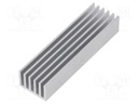 Heatsink: extruded; grilled; aluminium; L: 75mm; W: 21mm; H: 14mm