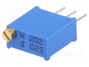 Potentiometer: mounting; multiturn; 2kΩ; 500mW; THT; ±10%; linear