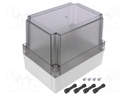 Enclosure: multipurpose; X: 130mm; Y: 180mm; Z: 150mm; MNX; grey; IK08