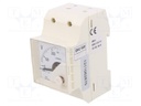 Meter; for DIN rail mounting; analogue; 0÷250V; True RMS; 40÷72Hz