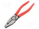 Pliers; for gripping and cutting,universal; plastic handle