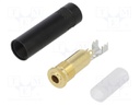 Plug; Jack 3,5mm; female; stereo; straight; for cable; soldering