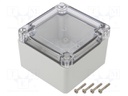 Enclosure: multipurpose; X: 90mm; Y: 90mm; Z: 60mm; ZP; ABS; IP67