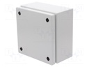 Enclosure: multipurpose; X: 200mm; Y: 200mm; Z: 120mm; KX; light grey