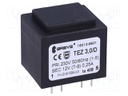 Transformer: encapsulated; 3VA; 230VAC; 12V; 250mA; Mounting: PCB