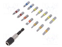 Screwdriver bits; Pcs: 15; Package: bag; 25mm