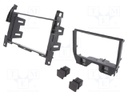 Radio mounting frame; Citroën; 2 DIN; black