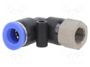 Push-in fitting; angled 90°; -0.95÷15bar; Thread: R 1/8"; 0÷60°C